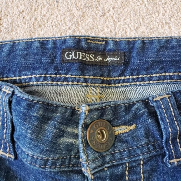 Guess Y2K Denim Low Rise Brat Girl Summer Shorts 16" Waist - Picture 5 of 6